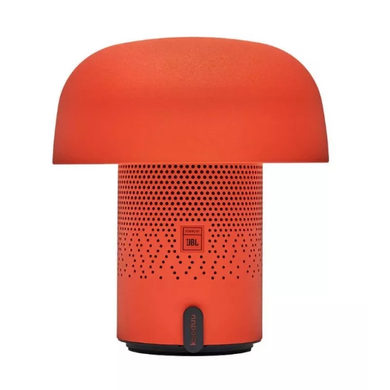 Coluna Bluetooth portátil KOODUU Sensa Play com candeeiro LED RGB regulável, proteção contra salpicos IPX4, emparelhamento TWS, USB-C, laranja
