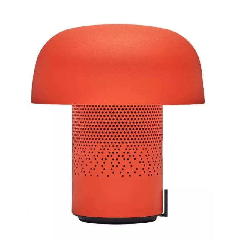Coluna Bluetooth portátil KOODUU Sensa Play com candeeiro LED RGB regulável, proteção contra salpicos IPX4, emparelhamento TWS, USB-C, laranja