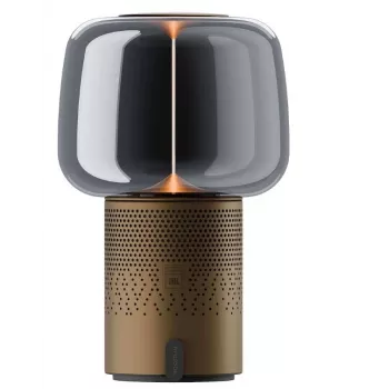 Lâmpada LED portátil KOODUU Serena Play com altifalante Bluetooth Castanho