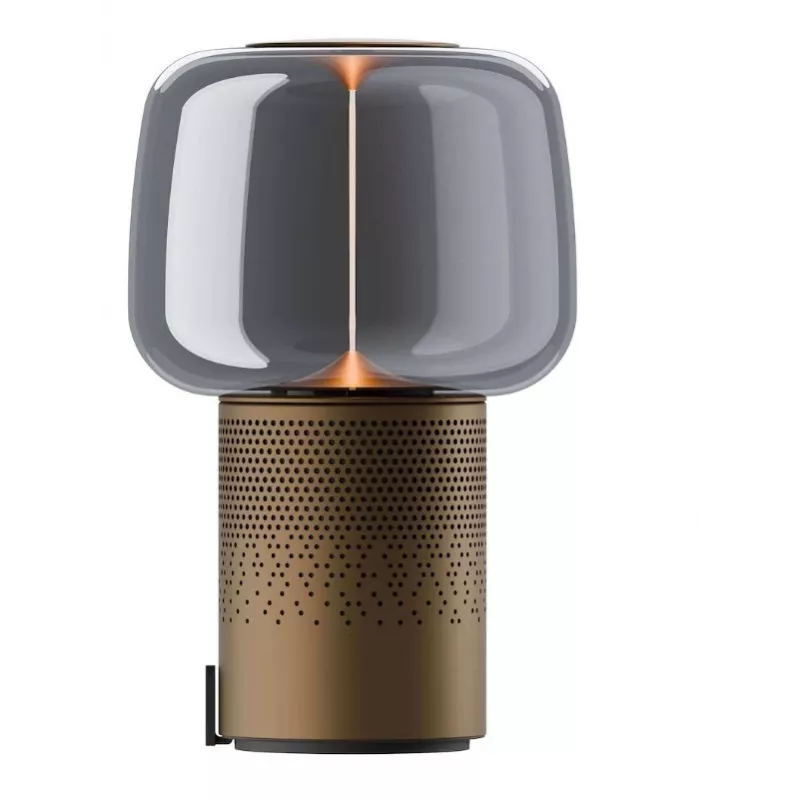 Lâmpada LED portátil KOODUU Serena Play com altifalante Bluetooth Castanho