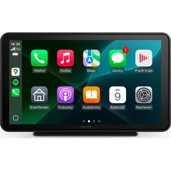 SENCOR SCT M760 BWT 7 polegadas 2DIN CarPlay Android Auto Bluetooth Autorrádio com Entrada para Câmara de Marcha Atrás