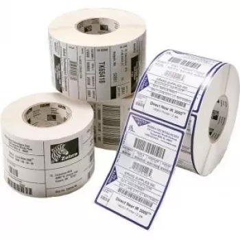 Etiqueta de papel Zebra Z-Perform 1000D Direct Thermal em rolo - 25,4 x 50,8 mm, adesivo permanente, 2580 etiquetas