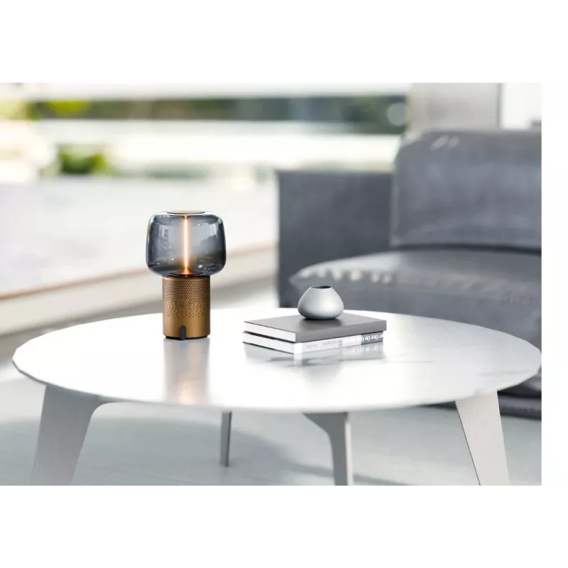 Lâmpada LED portátil KOODUU Serena Play com altifalante Bluetooth cinzento