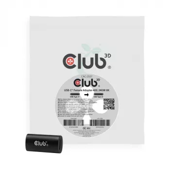 Adaptador Club 3D USB-C fêmea 40G 240W 8K60Hz