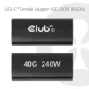 Adaptador Club 3D USB-C fêmea 40G 240W 8K60Hz