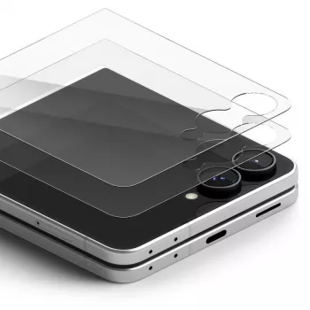 Protetor de ecrã em vidro temperado Ringke Cover Display Pro 2-Pack para Galaxy Z Flip 8 - transparente