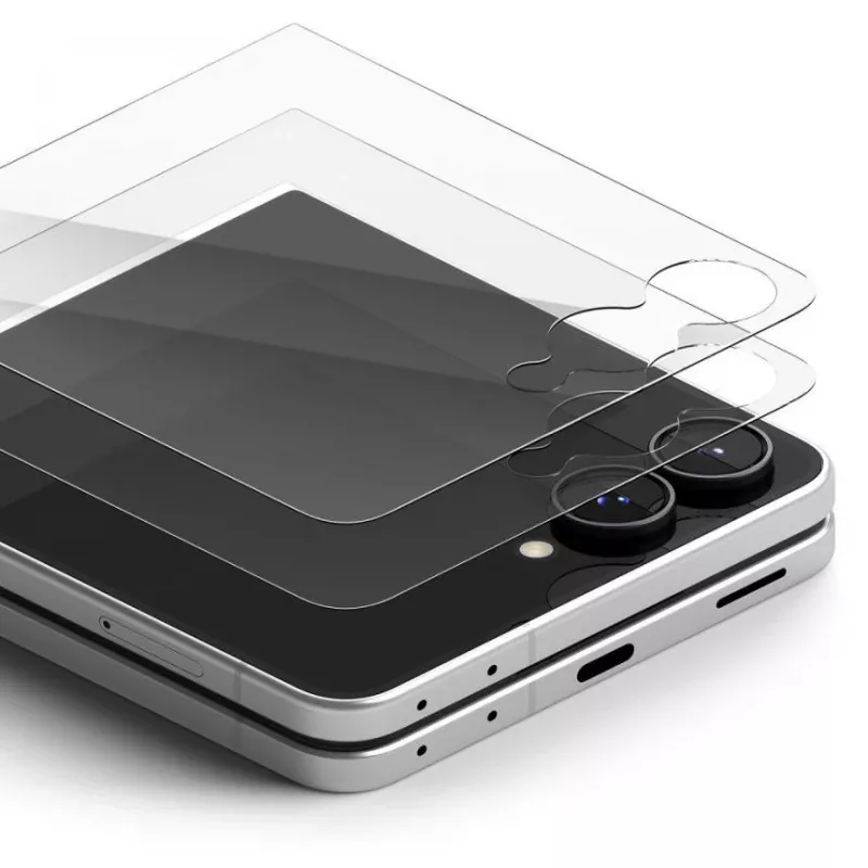 Protetor de ecrã em vidro temperado Ringke Cover Display Pro 2-Pack para Galaxy Z Flip 8 - transparente