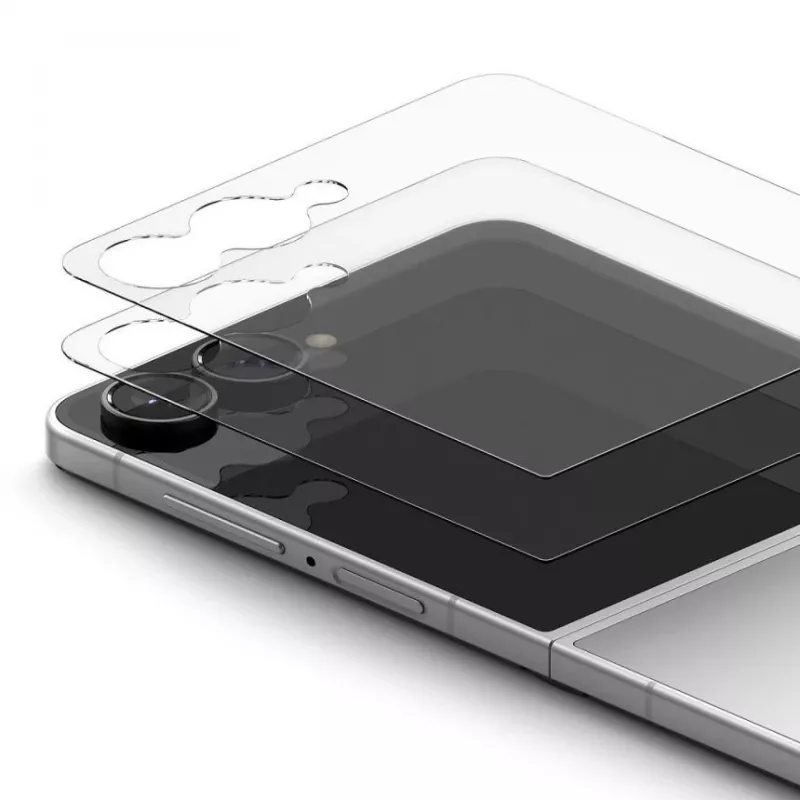 Protetor de ecrã em vidro temperado Ringke Cover Display Pro 2-Pack para Galaxy Z Flip 8 - transparente