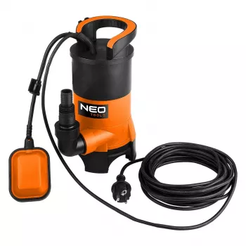 Bomba submersível para águas sujas NEO TOOLS 04-745 400W, 8000 l/h, altura de elevação 5 m, interruptor de flutuação, cabo de 10 m