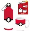Conjunto de garrafa de alumínio Pokemon 500ml com copo de cerâmica