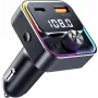 Transmissor FM Bluetooth SENCOR SWM 3000 com USB-A QC3.0, USB-C PD 3.0, reprodução MP3, mãos-livres, Siri e Google Assistant