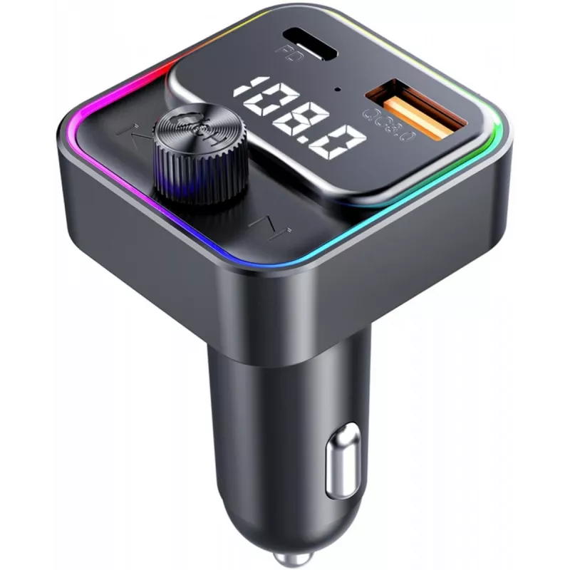 Transmissor FM Bluetooth SENCOR SWM 3000 com USB-A QC3.0, USB-C PD 3.0, reprodução MP3, mãos-livres, Siri e Google Assistant