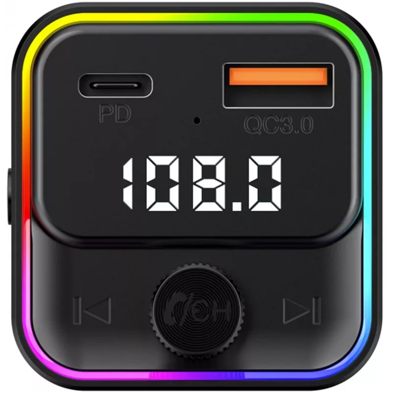 Transmissor FM Bluetooth SENCOR SWM 3000 com USB-A QC3.0, USB-C PD 3.0, reprodução MP3, mãos-livres, Siri e Google Assistant