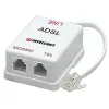Splitter/filtro ADSL Intellinet ficha RJ11 para 2x conector fêmea RJ11, branco