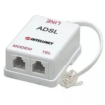 Splitter/filtro ADSL Intellinet ficha RJ11 para 2x conector fêmea RJ11, branco