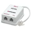 Splitter/filtro ADSL Intellinet ficha RJ11 para 2x conector fêmea RJ11, branco