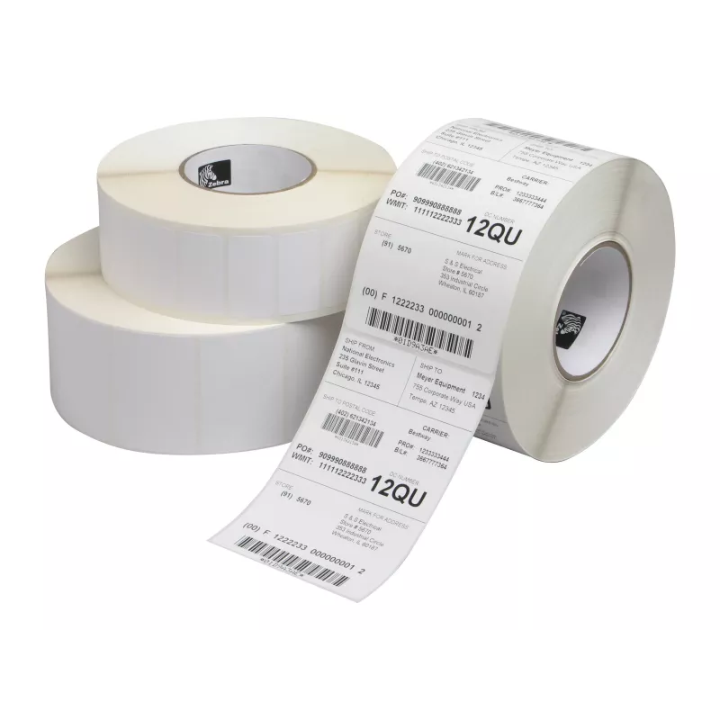 Zebra Z-Perform 1000T - branco - papel - transferência térmica - permanente - quadrado