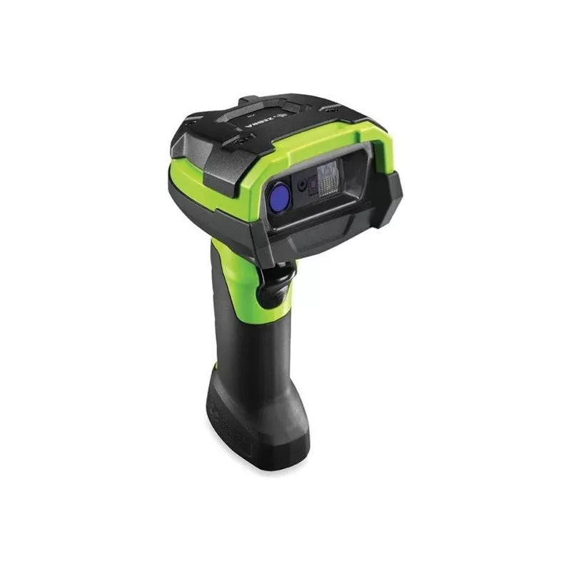 Zebra DS3608-XR: ROBUSTO, IMAGER DE ÁREA, ALCANCE ESTENDIDO (SE58), COM FIOS, MIRA LASER VERDE, VERDE INDUSTRIAL, MOTOR DE VIBRAÇÃO