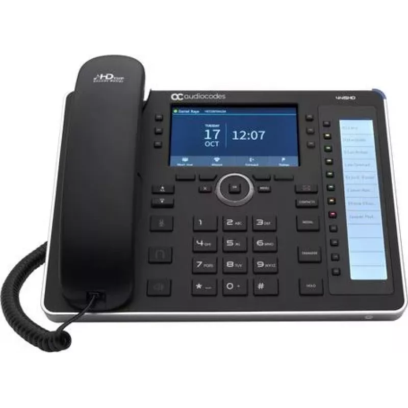 AudioCodes 445HD - Telefone VoIP com visualização de número/chamada em espera