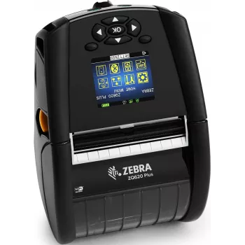 Zebra impressora DT ZQ620 Plus 3 inch/72mm Healthcare tipos de letra ingleses Wi-Fi 6 Dual Radio (802.11AX/BT5.x) Linered Platen núcleo 0.75 inch grupo E clipe de cinto