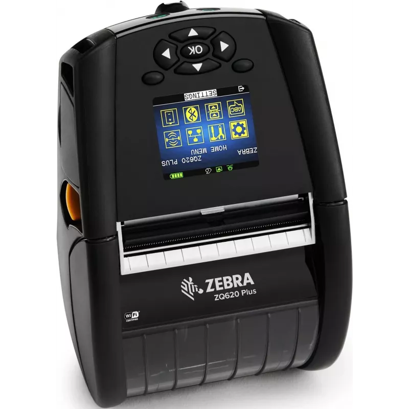 Zebra impressora DT ZQ620 Plus 3 inch/72mm Healthcare tipos de letra ingleses Wi-Fi 6 Dual Radio (802.11AX/BT5.x) Linered Platen núcleo 0.75 inch grupo E clipe de cinto