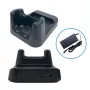 Estação de carregamento USB de 1 slot Unitech HT330 com compartimento para bateria adicional. Inclui fonte de alimentação. _x00D_
