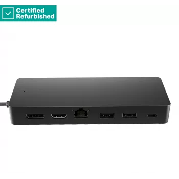 RENEW GOLD HP Universal USB-C Multiport Travel Hub 65W - 2 x USB 3.2, 2 x USB-C, 1 x DP, 1 x HDMI, 1 x RJ-45, 1 ano