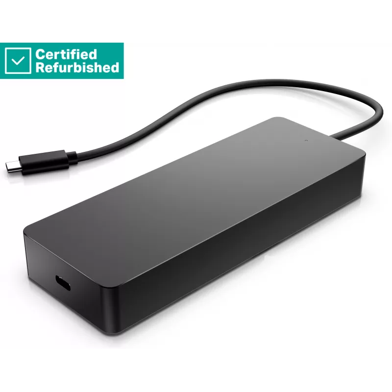 RENEW GOLD HP Universal USB-C Multiport Travel Hub 65W - 2 x USB 3.2, 2 x USB-C, 1 x DP, 1 x HDMI, 1 x RJ-45, 1 ano