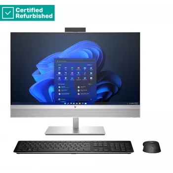 RENEW SILVER HP Elite 870 G9 AIO All-in-One 27 - i9-14900, 64GB, 2TB SSD, 27 QHD Non-Touch AG, altura ajustável, rato USB, Win 11 Pro, 1 ano