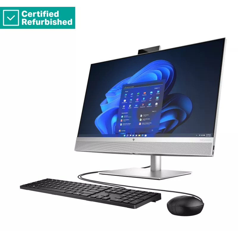 RENEW SILVER HP Elite 870 G9 AIO All-in-One 27 - i9-14900, 64GB, 2TB SSD, 27 QHD Non-Touch AG, altura ajustável, rato USB, Win 11 Pro, 1 ano