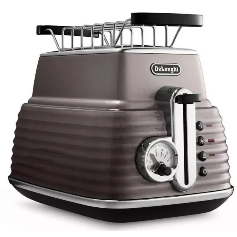 De'Longhi Scultura CTZ2103BG torradeira de 2 fatias, 900 W, champanhe dourado
