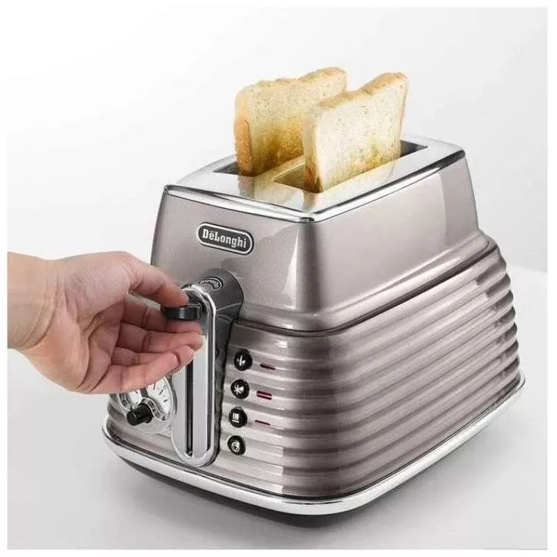 De'Longhi Scultura CTZ2103BG torradeira de 2 fatias, 900 W, champanhe dourado