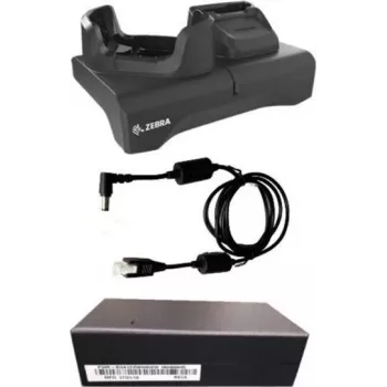 Kit Zebra - Estação de carregamento individual com compartimento de carregamento de bateria sobresselente e comunicação USB