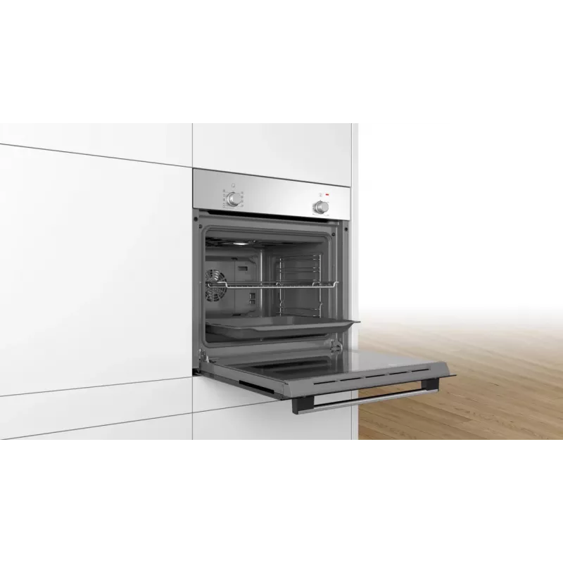 BOSCH Forno HBF010BR3S, largura 60 cm, classe energética A, aço inoxidável