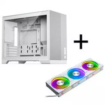 Caixa de PC Phanteks XT M3, caixa Mini + ventoinhas D30 PWM Regular Airflow D-RGB, pack de 3, branco