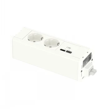 SCHNEIDER ELECTRIC UNICA SYSTEM+ MÓD.UNID. 2XSCHUKO+USBA/C BRANCO