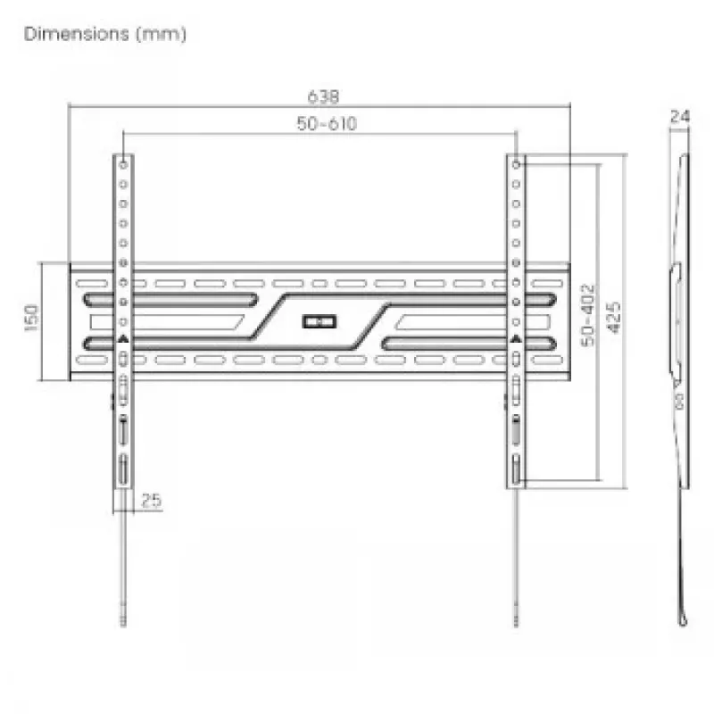 LH-GROUP SUPORTE DE PAREDE 32-86 75KG FIXO
