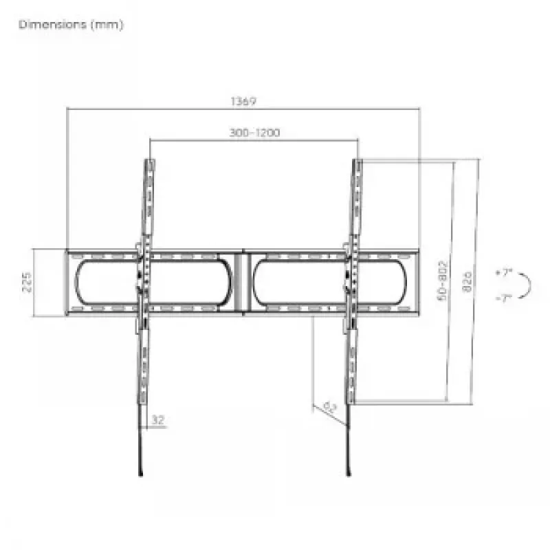 LH-GROUP SUPORTE DE PAREDE 43-115 125KG
