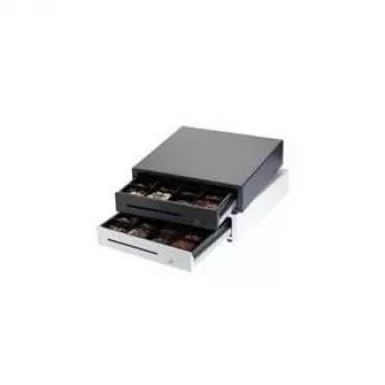 Metapace K-1 gaveta de dinheiro em aço inoxidável abertura frontal dimensões LxAxP 410x114x415mm compartimento 6