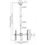 Suporte de teto LH-GROUP com tubo 2,5-3 m