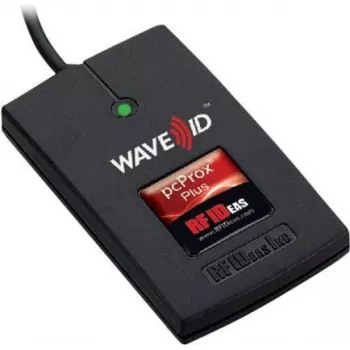 RF IDeas WAVE ID Plus Keystroke RA FactoryTalk V2 Leitor de montagem saliente preto