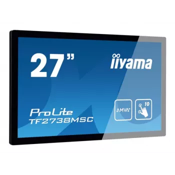IIYAMA TF2738MSC-B2 A painel tátil de 27 polegadas 1080p IPS 500cd 10 pontos de toque CA VGA HDMIx1 DPx1 altifalantes 2x1W Open Frame preto