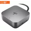 HP Thunderbolt 4 Ultra Dock - OPENBOX - G6 280W com cabo combo - 5x USB-A, 2x USB-C, 1x USB-C Thunderbolt 4, 2x DisplayPort, 1x HDMI, 1x RJ-45, Meteor Silver, 3 anos