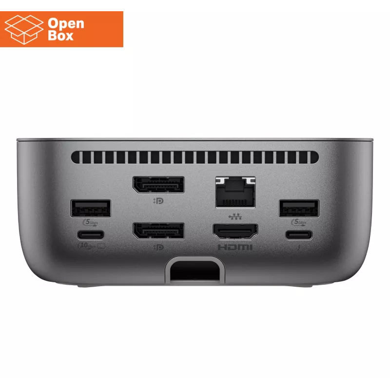HP Thunderbolt 4 Ultra Dock - OPENBOX - G6 280W com cabo combo - 5x USB-A, 2x USB-C, 1x USB-C Thunderbolt 4, 2x DisplayPort, 1x HDMI, 1x RJ-45, Meteor Silver, 3 anos