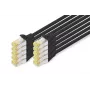 Cabo de rede DIGITUS - CAT6a - S/FTP - Snagless - Cu - 0,5 m - preto - pack de 10