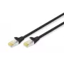 DIGITUS cabo de rede CAT6A S/FTP, 0,5 m, preto