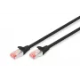 DIGITUS Cabo de rede condutor de cobre - CAT6 - S/FTP - Snagless - 1m - preto