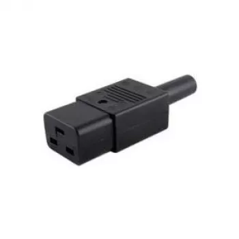 Cabo de alimentação Microconnect C19PLUG, preto, conector fêmea C19