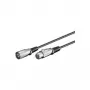 Cabo de áudio Microconnect XLRMF2 2 m XLR (3 pinos) preto