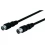 Cabo coaxial Microconnect COAX025 2,5 m preto